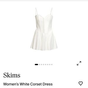 Skims corset White Strapless Dress brand new